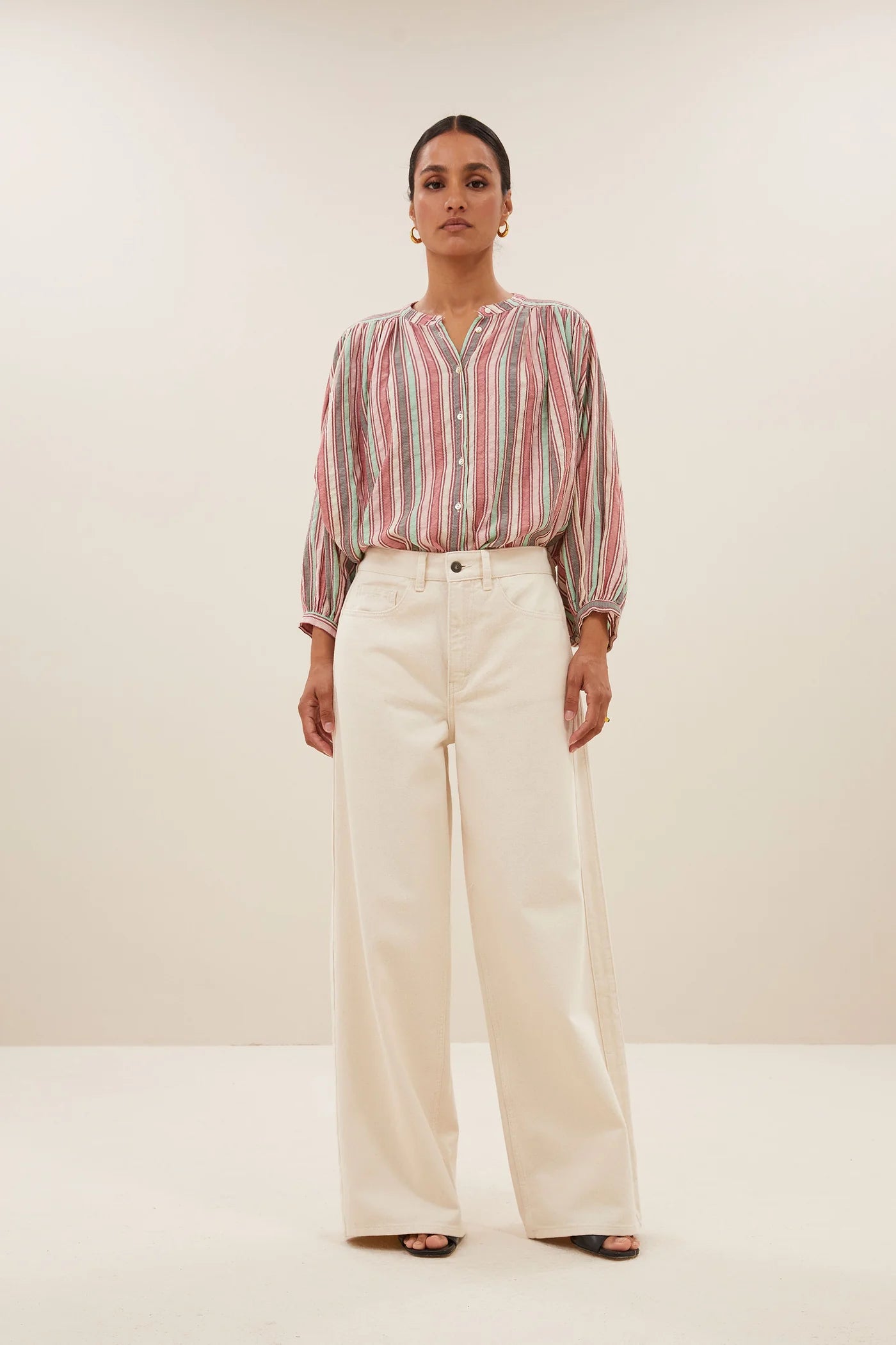 Becky Multi Stripe Athia Blouse