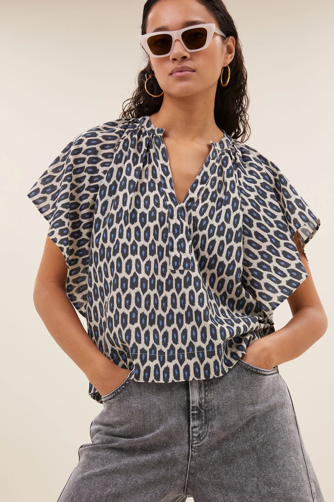 Vina Paris Cheetah Blouse