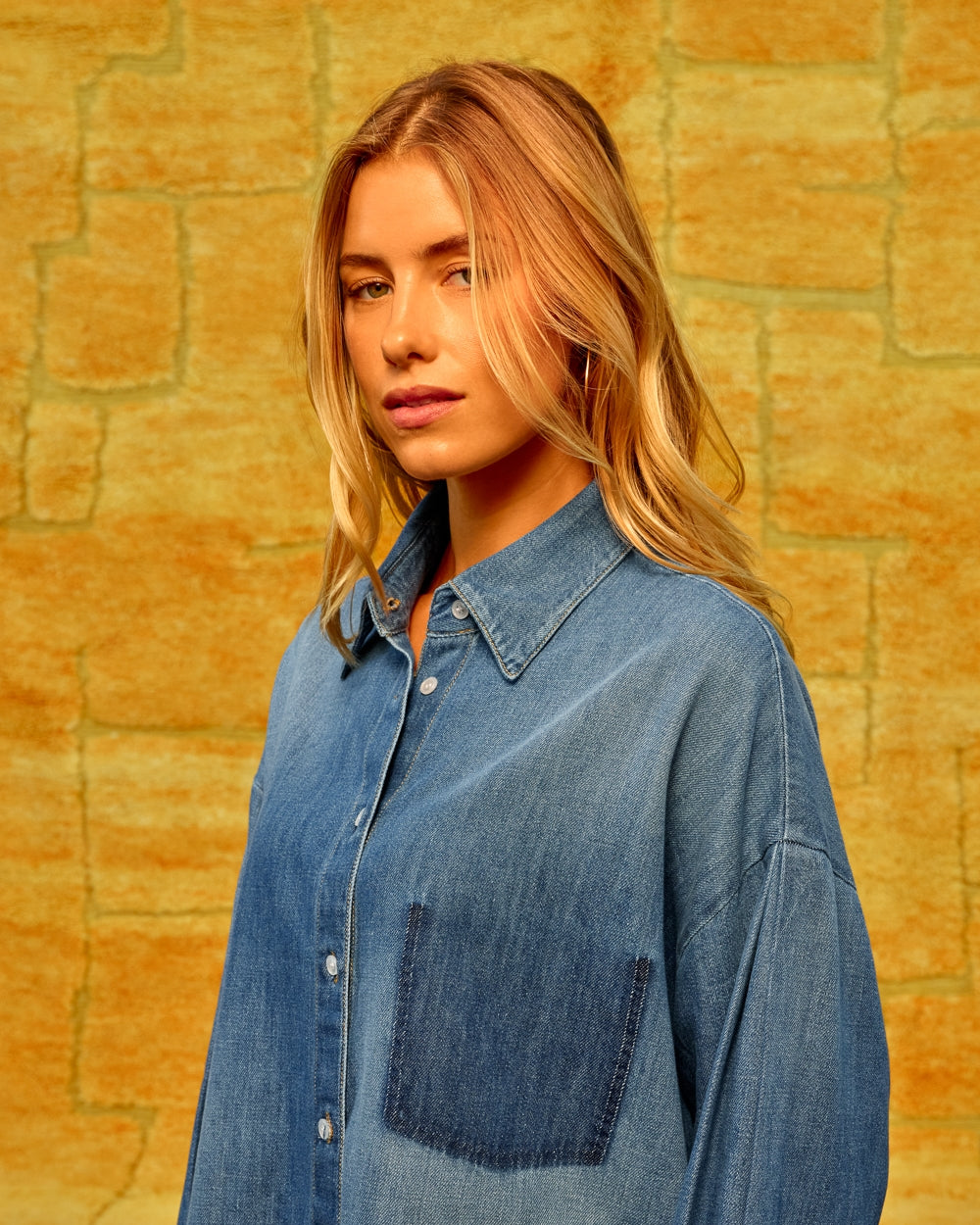 Cooper Denim Washed Blouse