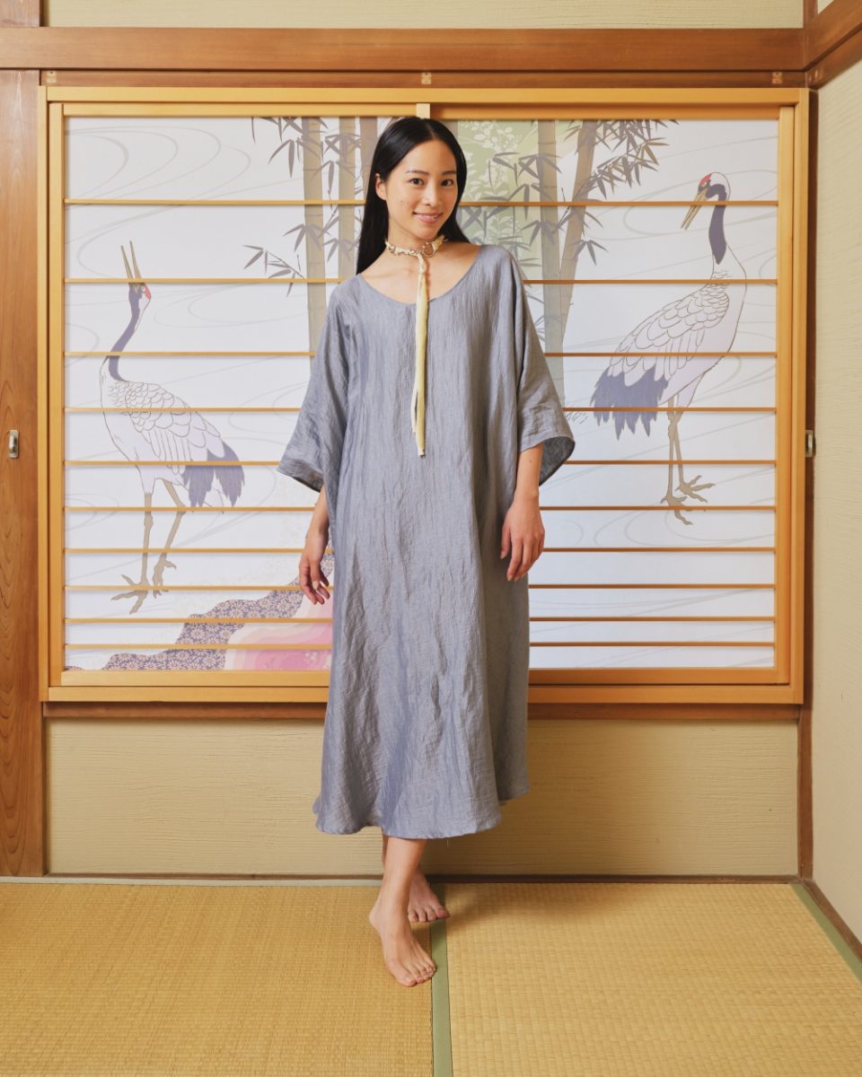 Nomad Dress Shiny Linen