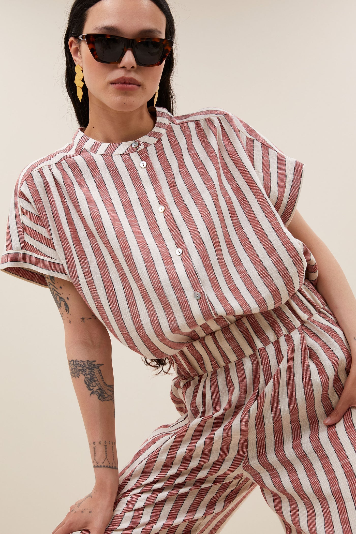 Minte Wide Stripe Blouse