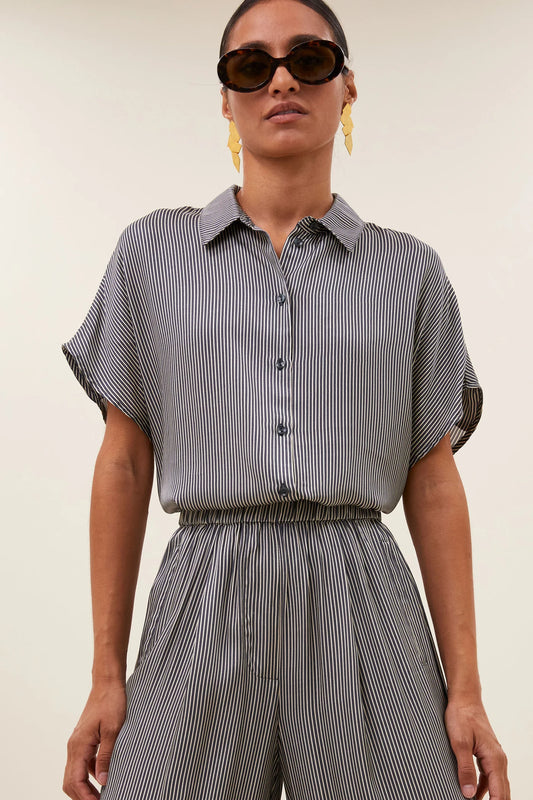 Barley Silky Stripe Blouse