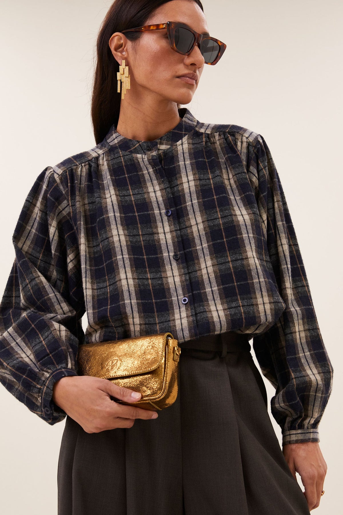 Jagger Check Blouse