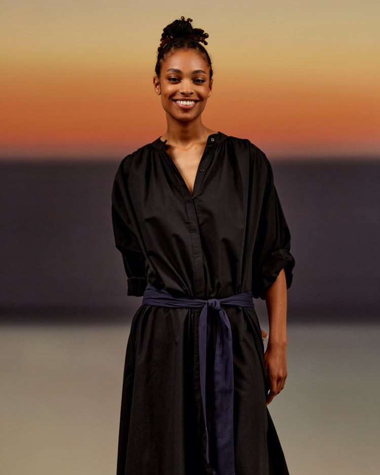 balloon dress long double layered