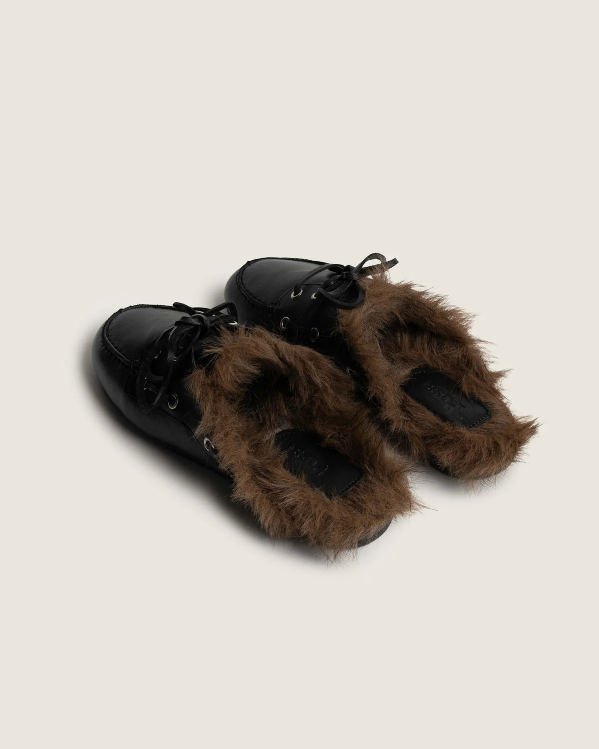 Boat Loafer Mule Hairy Fur