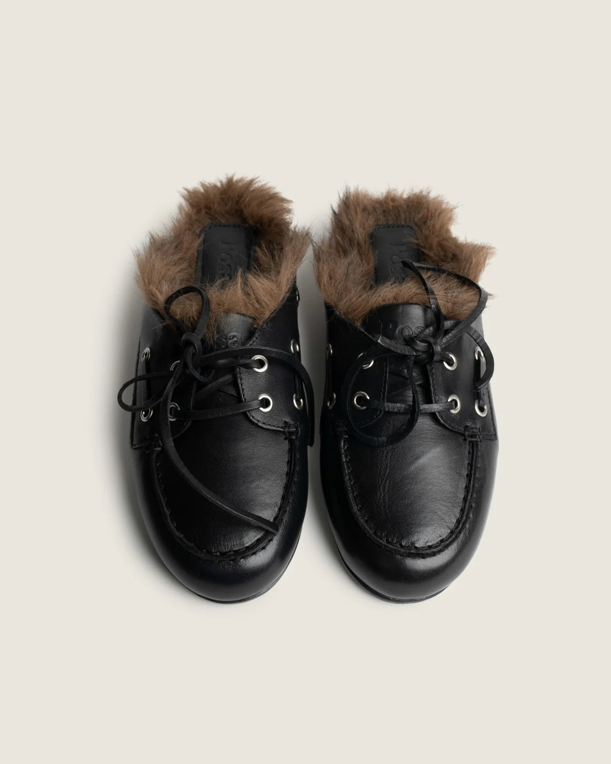 Boat Loafer Mule Hairy Fur