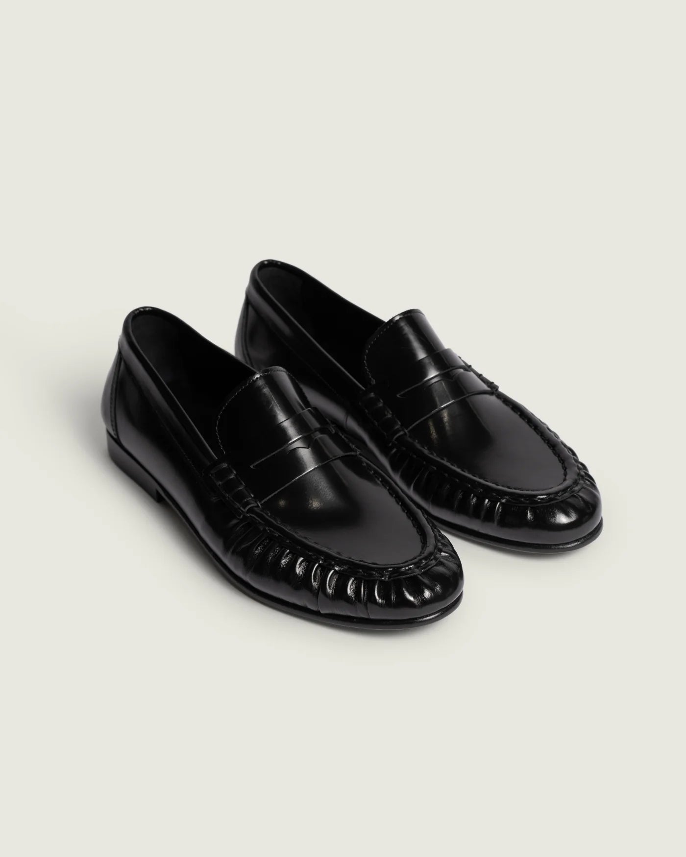 Penny Loafer Wrinkle - Polished black