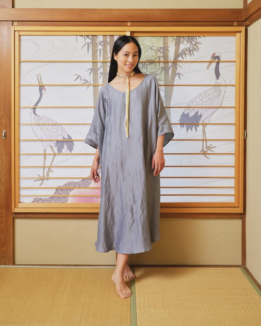 Nomad Dress Shiny Linen